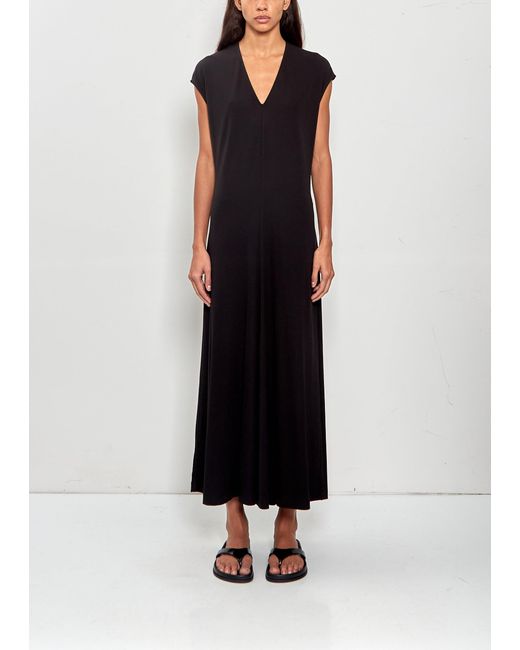 Totême Black V-neck Jersey Dress