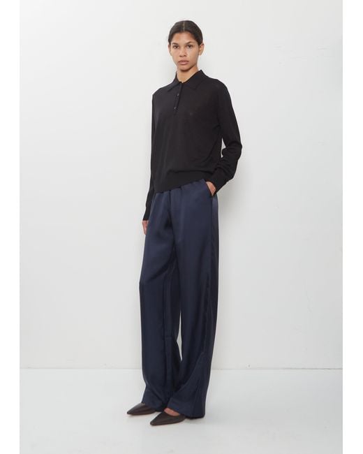 Loulou de Saison Black Miles Fine Cashmere Polo