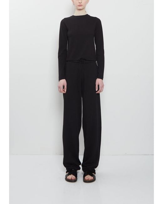 Extreme Cashmere Black N°353 Relax Cotton Cashmere Trouser