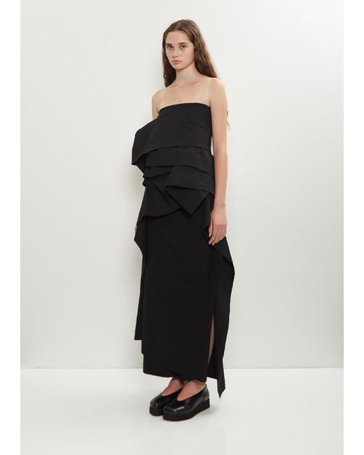 Issey Miyake Black Washi Paper Collapsing Sculpture Shirt