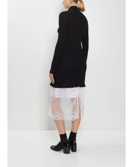 CECILIE BAHNSEN Black Botka Merino Wool Dress
