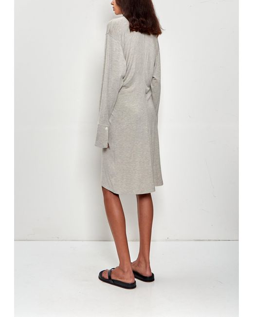 Totême Gray Slouch Jersey Shirtdress
