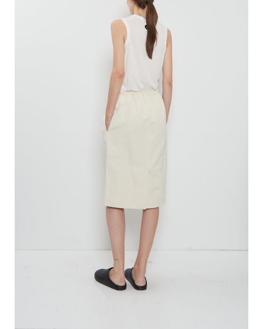 Ter Et Bantine White Short Tube Linen Blend Skirt