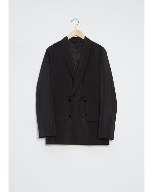 Lemaire Belted Double-breasted Silk Jacket in Black | Lyst