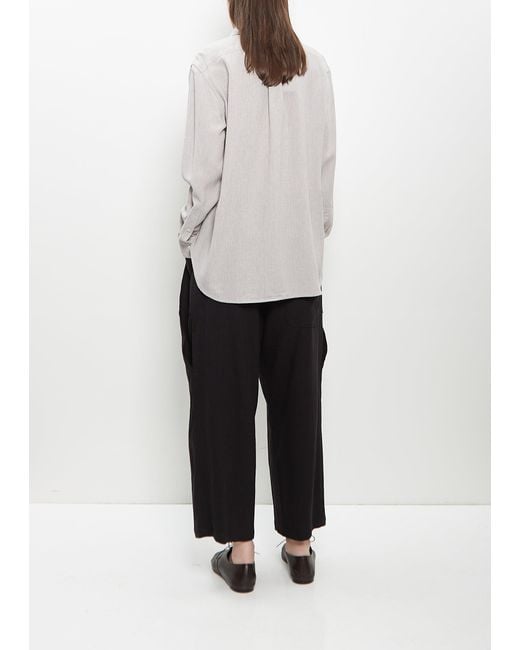 Totême  White Wool Viscose Relaxed Shirt