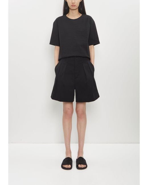 Issey Miyake Black Washi Paper Ensemble U Shorts