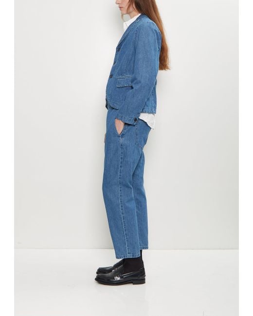 Pas De Calais Blue Natural Denim Tailored Jacket