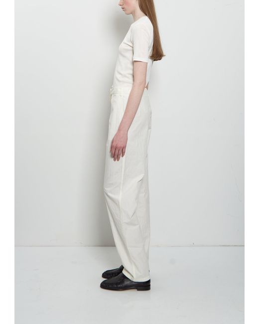 The Row White Fael Cotton Pant