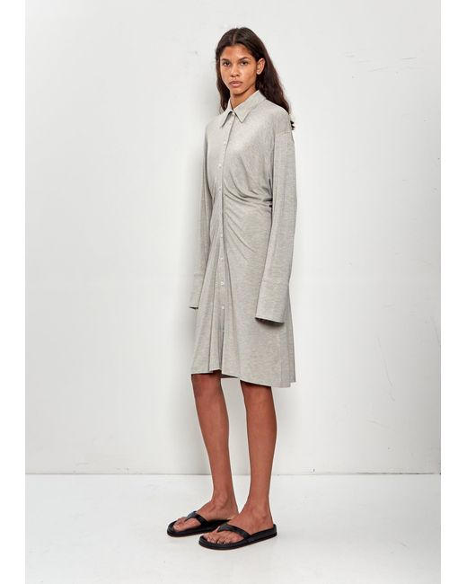 Totême Gray Slouch Jersey Shirtdress