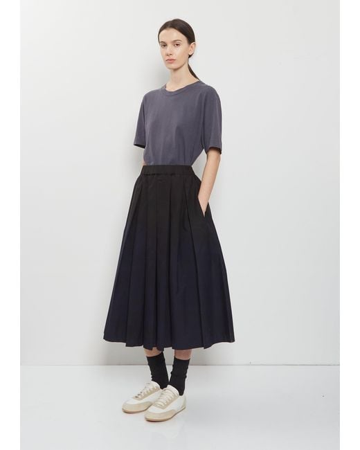 MHL by Margaret Howell Blue Simple Cotton Linen T-shirt