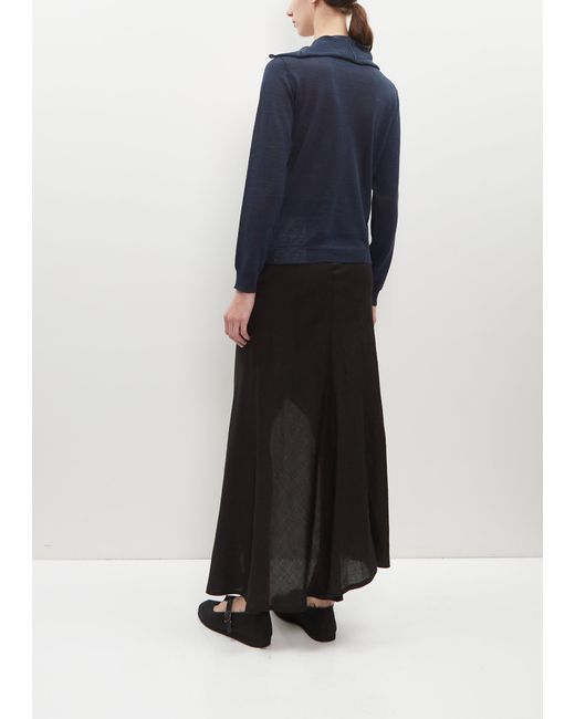 Yohji Yamamoto Blue Round Hem Skirt