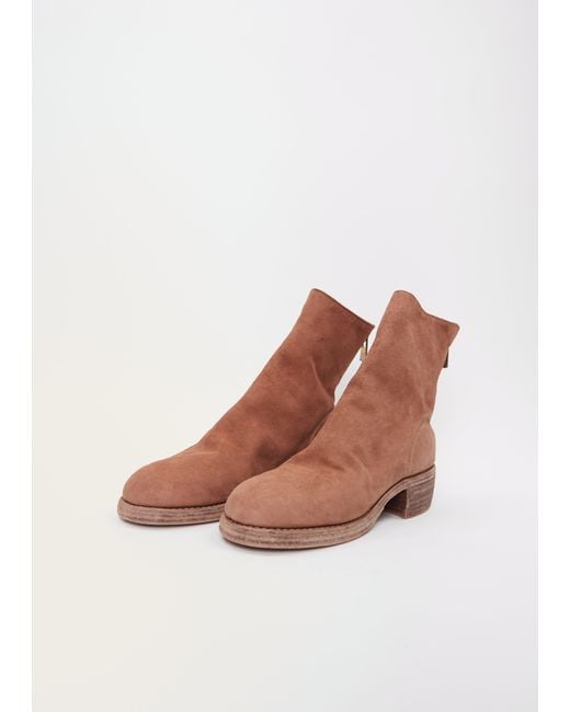 Guidi White Back Zip Leather Boot
