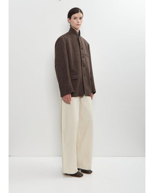 Lemaire Brown Harris Tweed Boxy Tailored Jacket