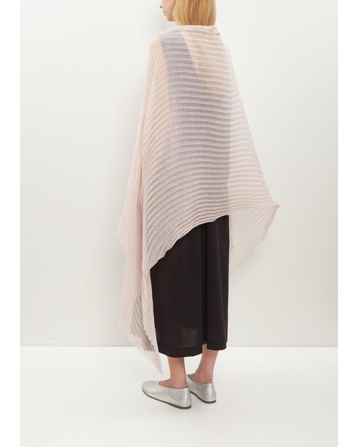 Issey Miyake Natural Feather Ramie Pleats Stole