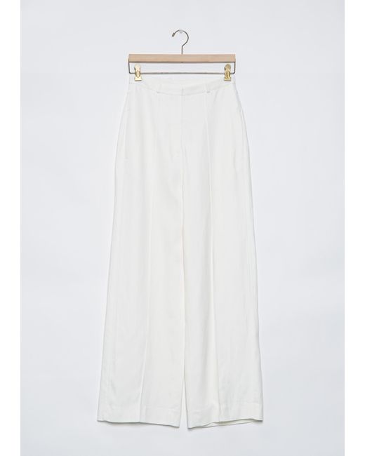 Totême wide leg trousers - White