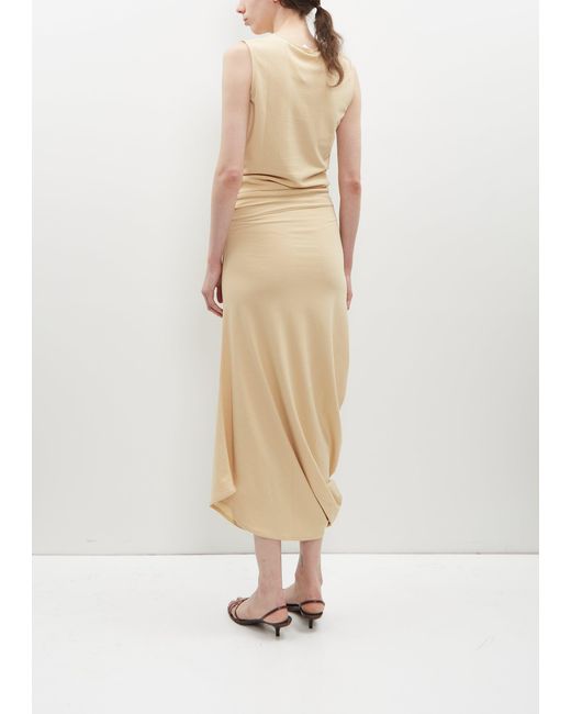 Lemaire Natural Fitted Twisted Jersey Dress