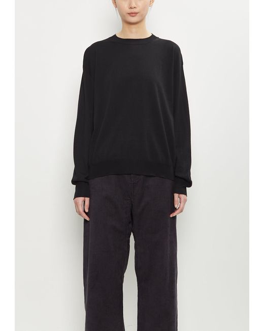Sofie D'Hoore Black Muscat Wool Crewneck Pullover