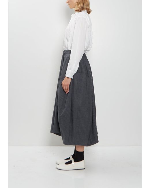 Comme des Garçons White Wool Serge Balloon Skirt