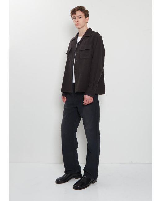 Visvim Men Black Carrow Wool Linen Shirt
