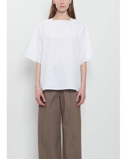 The Row White Hamza Cotton Top