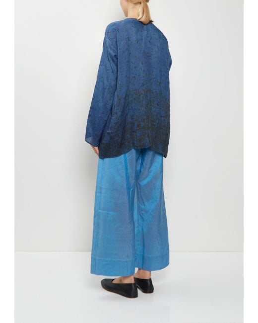 Dosa Tunisian Silk Taffeta Top in Blue | Lyst