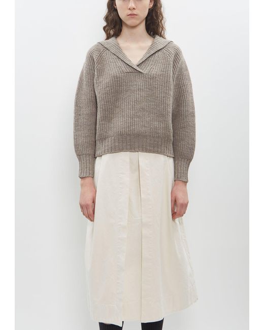 MHL by Margaret Howell Chunky Sailor Collar Sweater in MHL by Margaret Howell Chunky Sailor Collar Sweater in