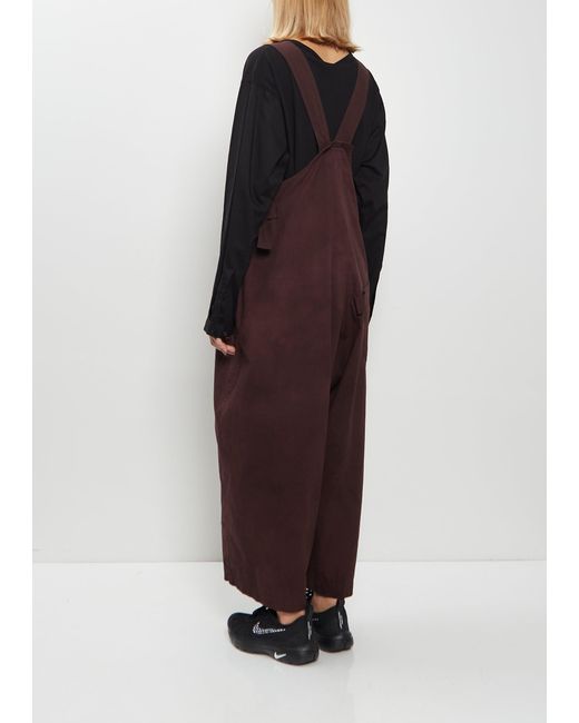 Y's Yohji Yamamoto Red Oversized Cotton Wool Overalls