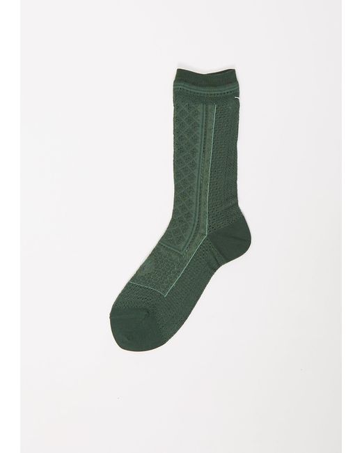 Antipast Green Baller Lace Knitted Socks