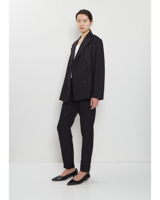 Setchu Black Origami Wool Blend Rubelia Jacket