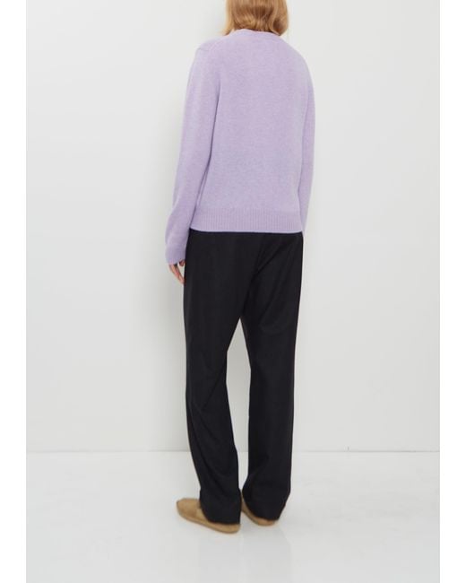 Begg x Co Purple Hepburn Cashmere Crewneck