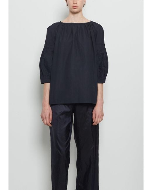 Dosa Blue Dense Khadi Cotton Mary Ellen Mark Blouse