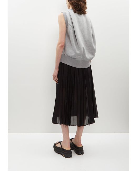 Sacai Black Pinstripe A-line Skirt