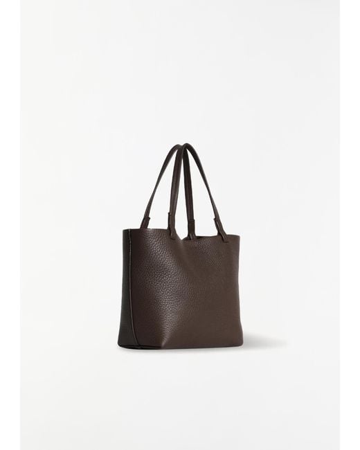 The Row Brown Park Leather Tote, Small