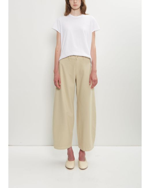 Labo.art White Bum Cotton Twill Pant