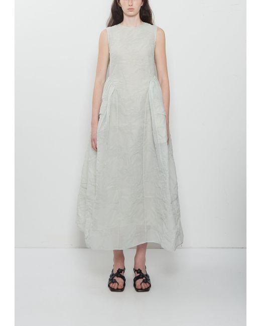 CECILIE BAHNSEN White Duana Papillon Matelasse Dress