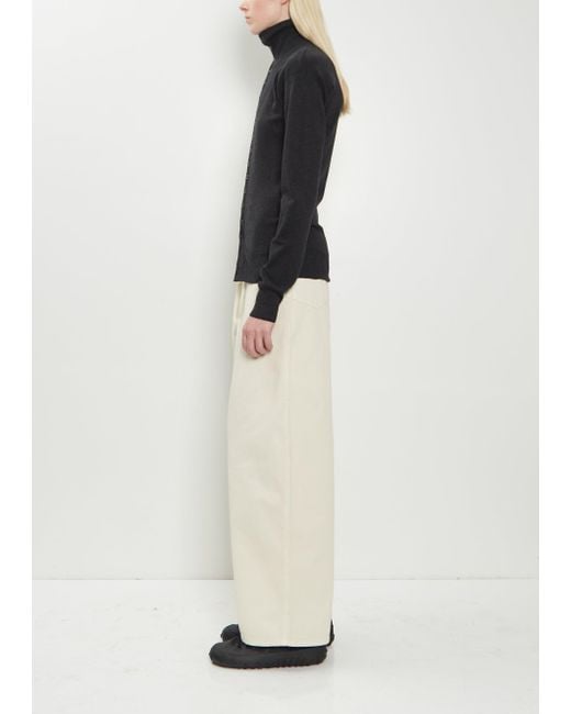 Lemaire Black Buttons Fitted Wool Cardigan