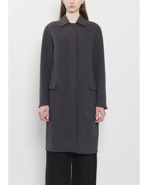 The Row Black Musca Cashmere Wool Coat