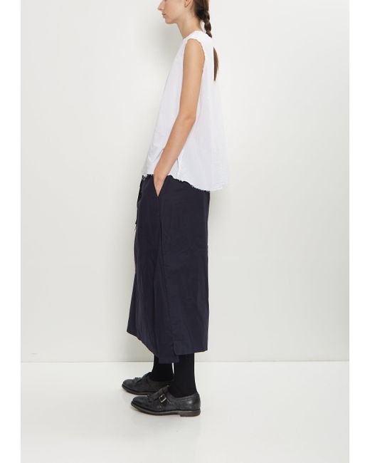Scha White V-back Sleeveless Cotton Oe Top