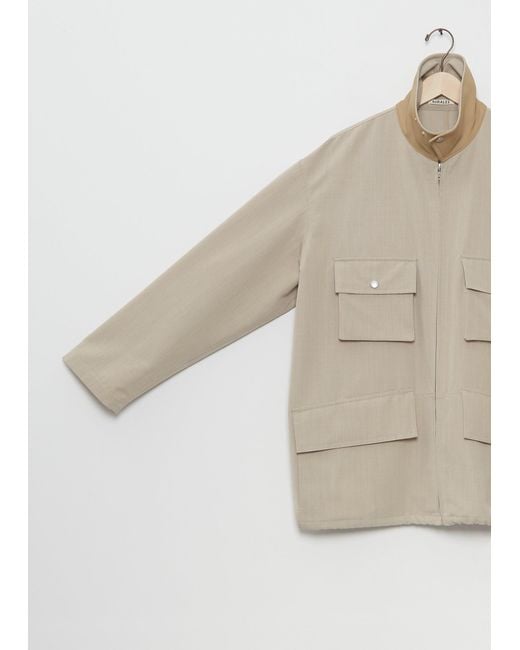 Auralee White Wool Max Canvas Blouson