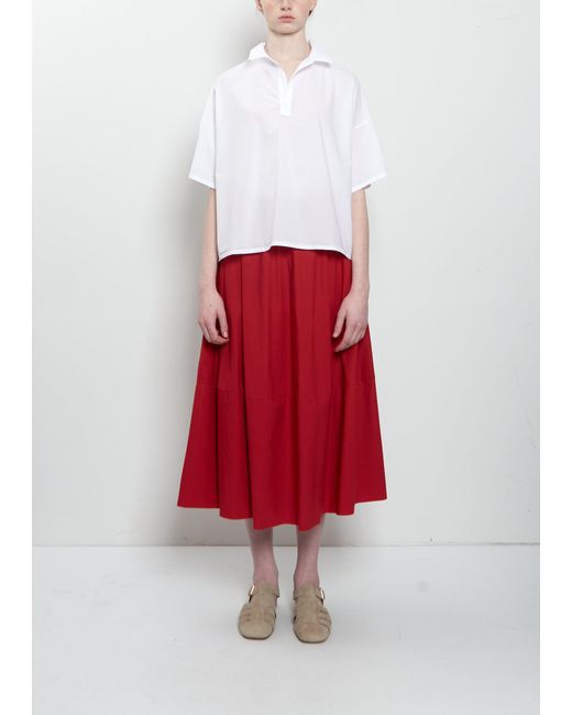 Labo.art Red Gea Clara Poplin Skirt