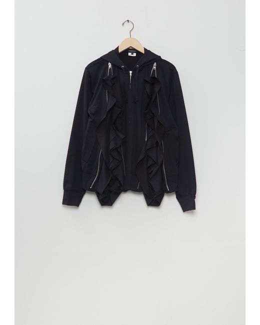 Comme des Garçons Black Ruffle Trim Zip-up Hoodie