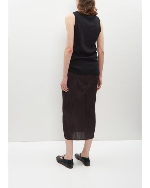 Pleats Please Issey Miyake Black Essential Pleated Skirt
