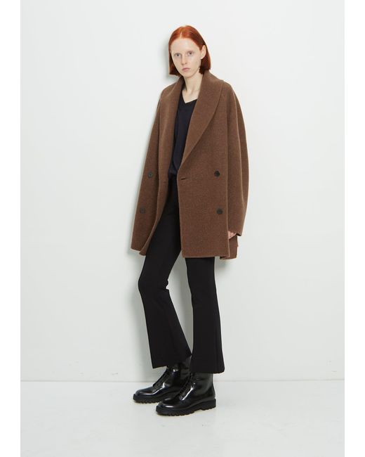 The Row Wool Cashmere Polli Jacket in Brown Lyst