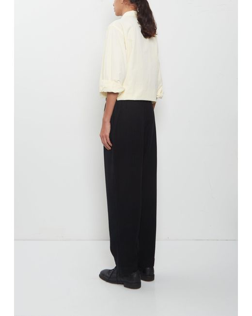 Casey Casey White Simple Cashmere Wool Pant