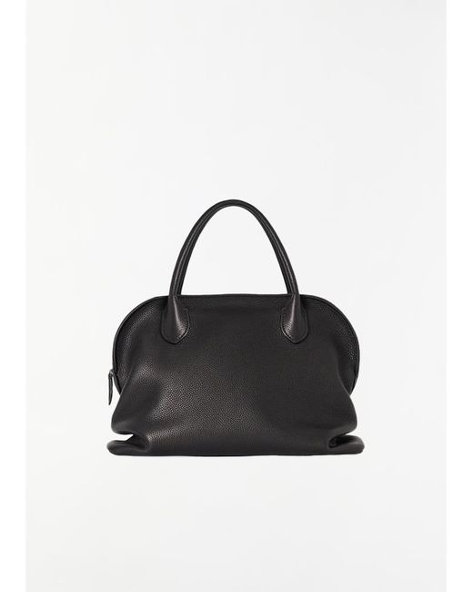 The Row Black Agnes 12 Saddle Leather Bag