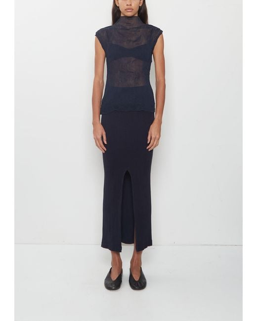 Issey Miyake Blue Rill Pleats Skirt