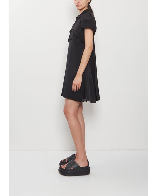 Sacai Black Wool Suiting Dress