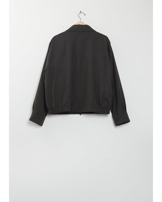 Margaret Howell Black Zip Through Bomber Jacket