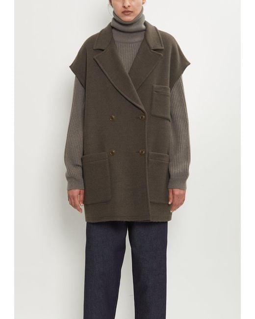Dusan Brown Felted Wool Pockets Gilet