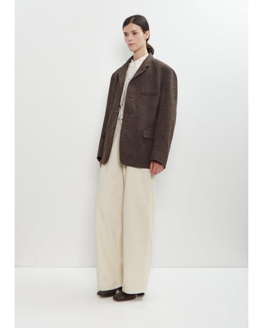 Lemaire Brown Harris Tweed Boxy Tailored Jacket